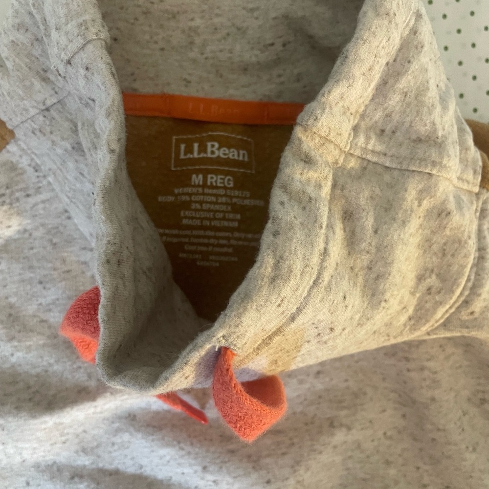 L.L.Bean Mustard and Teal Colorblock Knit Pullover
